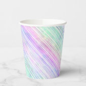 白のレインボーストライプグラディエント: 紙コップ (左)