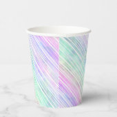 白のレインボーストライプグラディエント: 紙コップ (右)