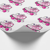 白のローラースケート ラッピングペーパー (角)