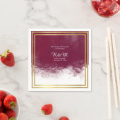 白のワインの水パーソナライズされた色結婚 スタンダードカクテルナプキン (インサイチュ)