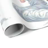 白のヴィンテージの天使 ラッピングペーパー (ロールコーナー)