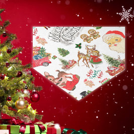 白のヴィンテージクリスマスパターン | 薄葉紙