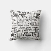 白の上にインスピレーションの一語丁合い クッション (裏面)