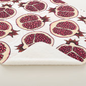 白の上にザクロのスライス シェルパブランケット (3/4)