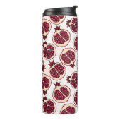 白の上にザクロのスライス タンブラー (回転左)