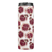 白の上にザクロのスライス タンブラー (裏面)