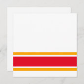 白の上にスポーティで明るい赤いストライプ黄色のレース (正面/裏面)