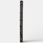 白の上に不規則な濃い赤茶色のモザイクの混乱 Case-Mate iPhoneケース (裏面 / 左)