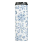 白の上に灰色の雪の結晶 タンブラー (裏面)