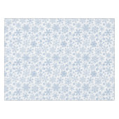 白の上に灰色の雪の結晶 テーブルクロス (正面(横))