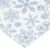 白の上に灰色の雪の結晶 テーブルクロス (アングル)