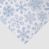 白の上に灰色の雪の結晶 薄葉紙 (詳細)