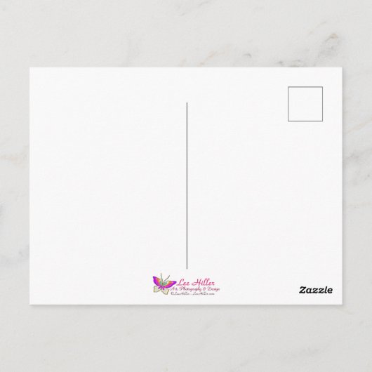 白の上に白 - 彫刻されたローズ ポストカード (裏面)