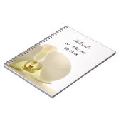 白の上に蘭の結婚花 ノートブック (左側)