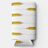 白の上に鉛筆のスクラブル スリム缶クーラー (裏面)