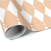 白の上のピンクのダイヤモンドのシェイプ ラッピングペーパー (ロールコーナー)