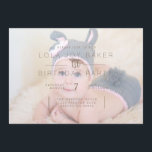 白の不透明オーバーレイ |誕生日フォト招待状 招待状<br><div class="desc">再定義されたデザイン</div>