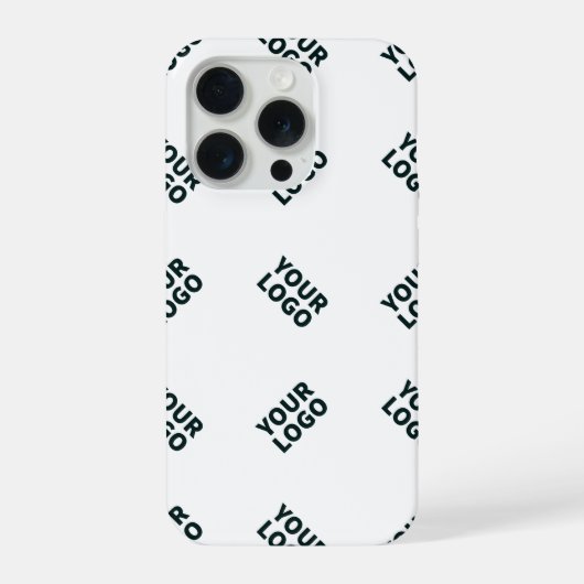 白の交互ロゴもしくは画像パターン iPhoneケース (裏面)
