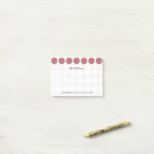 白の任意のカラー水玉模様パターンのカスタマイズ ポストイット (デスク上)