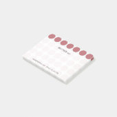 白の任意のカラー水玉模様パターンのカスタマイズ ポストイット (アングル)