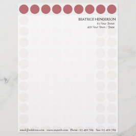 白の任意のカラー水玉模様パターンのカスタマイズ レターヘッド