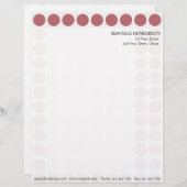 白の任意のカラー水玉模様パターンのカスタマイズ レターヘッド (正面/裏面)