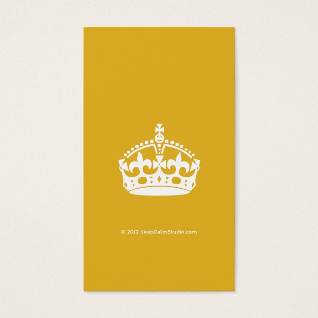 白の保Calm Crown on金ゴールド背景 (正面)