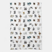 白の元素ペット キッチンタオル (縦)