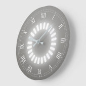 白の光彩 ラージ壁時計 (傾斜)