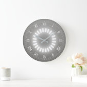白の光彩 ラージ壁時計 (ホーム)