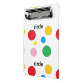 白の円パターン ミニクリップボード (アングル2)