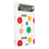 白の円パターン ミニクリップボード (アングル)
