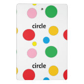 白の円パターン ミニクリップボード (裏面)