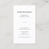 白の写真の円のパターン(垂直) 名刺 (裏面)