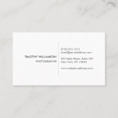 白の写真の円のパターン（水平） 名刺 (裏面)