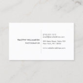 白の写真の円のパターン(水平) 名刺 (裏面)