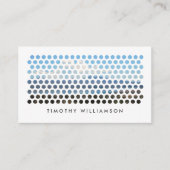 白の写真の円のパターン（水平） 名刺 (正面)