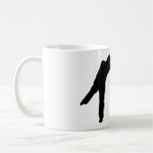 白の動きのマグ|の黒のあなた自身を見つけて下さい コーヒーマグカップ (左)