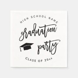 白の卒業式パーティークラス・オブ・カクテル スタンダードカクテルナプキン