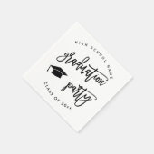 白の卒業式パーティークラス・オブ・カクテル スタンダードカクテルナプキン (角)