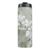 白の印象派の植物芸術と名前 タンブラー (正面)