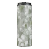 白の印象派の植物芸術と名前 タンブラー (裏面)