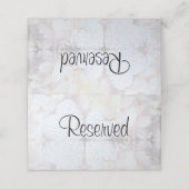 白の反射の結婚予約座席表 プレイスカード (外部開封)