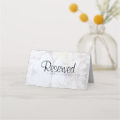 白の反射の結婚予約座席表 プレイスカード (裏面)