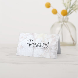 白の反射の結婚予約座席表 プレイスカード
