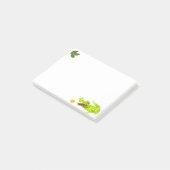 白の可愛いクロコダイルとブランド葉のローレル ポストイット (アングル)