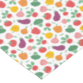 白の可愛い幸せ野菜 テーブルクロス (アングル)