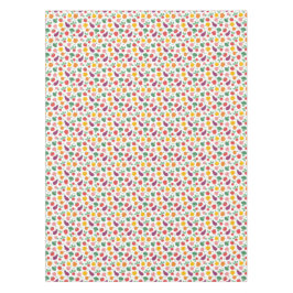 白の可愛い幸せ野菜 テーブルクロス