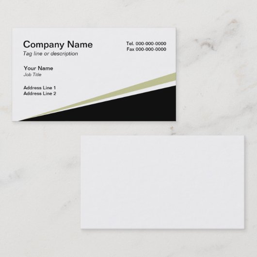 白の名刺テンプレートの三角形 名刺 (正面/裏面)