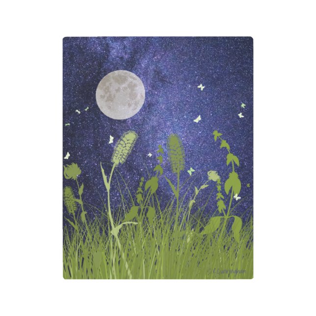 "白の夜行便" メタルプリント (正面)